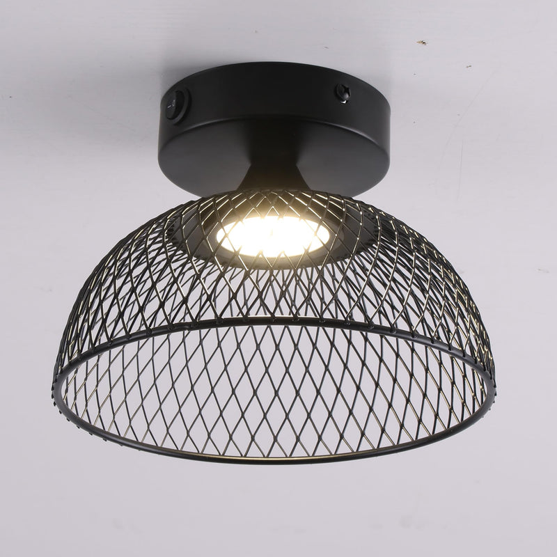 12V RV Interior Pendant Light - Flush Mount Metallic Fixture with On/Off Switch & Metal Shade and in-Built LED for Motorhome Camper Trailer
