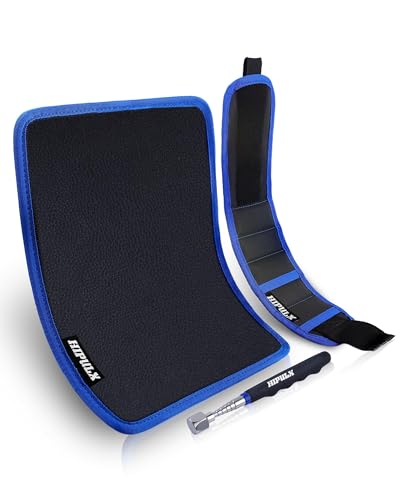 Magnetic Tool Mat Set, 40 LB Tool Pad with Telescoping Magnetic Pickup Tools & Magnetics Wristband, Tools Organizer for Garage, Workshop & Auto Repair Magnetic Tool Mat & Pickup Tools & Wristband