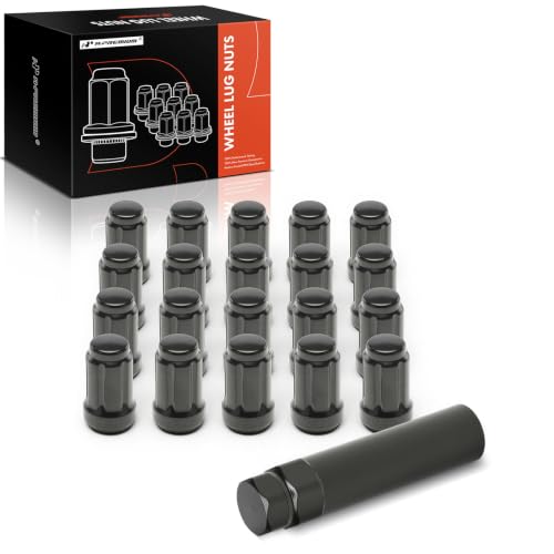 A-Premium Front & Rear 1/2-20 Wheel Lug Nuts with Socket Key, Set of 21