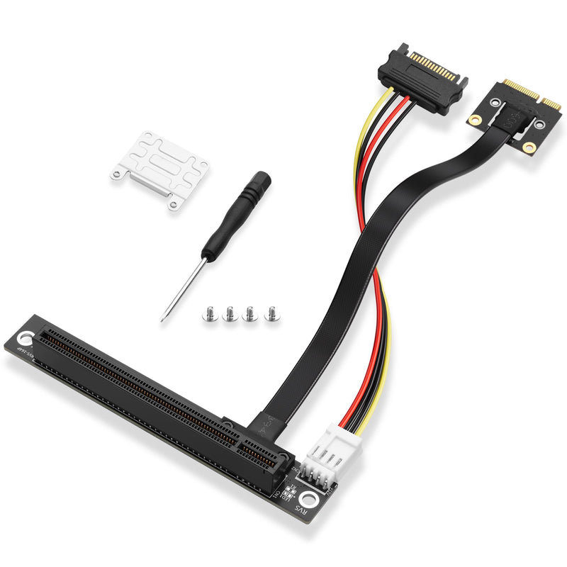 SinLoon Mini PCIE Wireless Network Card to PCIe X16 Extender Cable Mini-Pcie Male to PCI-E X16 Female Riser Cable 20CM