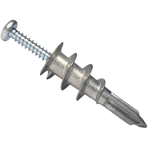 Santie#8 Zinc Self-Drilling Drywall Anchor Kit with Screws-100 Pack (#8)-100 PC