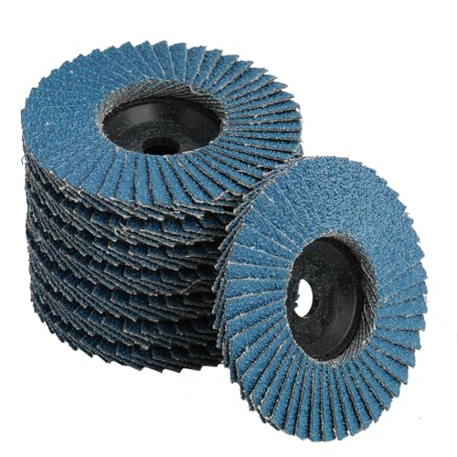 Pack of 8 Flap Discs, Flap Discs, Sanding Mop Discs for Angle Grinders, Sanding Discs, Sanding Mop Discs, Diameter 75 mm x 10 mm, Grit 40/60/80/120, High Performance Sanding Discs for Metal, Wood