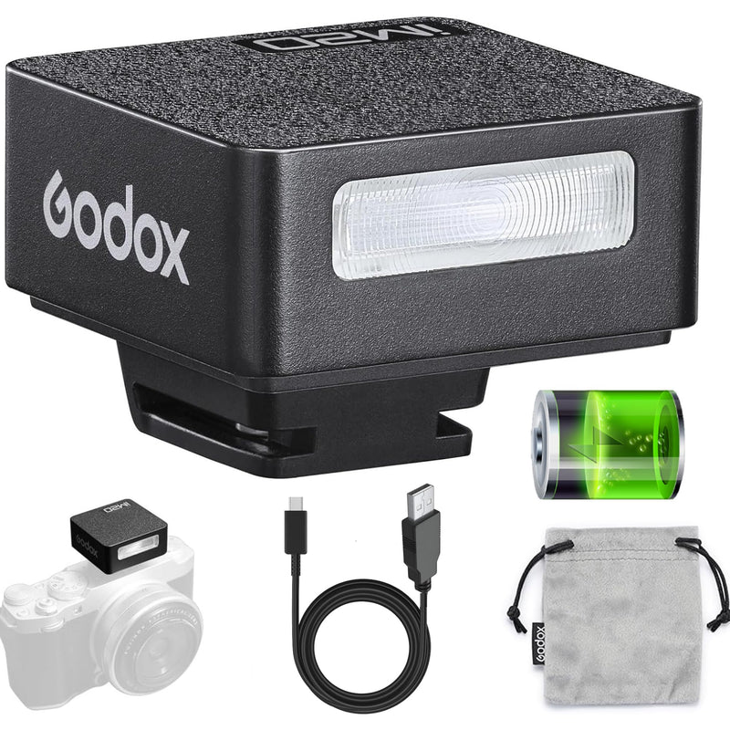 Godox Flash iM20 Mini Camera Flash - GN10/470 mAh/Type-c Charge/440 Full-Power Flashes/3s Recycle Times/5 Power Levels/Manual, Camera Flash for Sony zve10/Sony zv1/Sony a7iii/Fujifilm f1 etc.