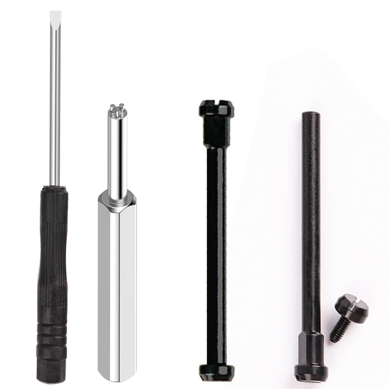 Tool Fit for Amazfit T-Rex 3 A2322 Watch 48mm Screw Rod, Metal Link Bar Replacement Screws with Screwdrivers Removal Kit for T-Rex3 Accessory (Black) Black