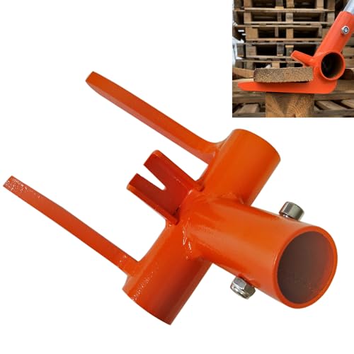 Pallet Buster Tool Pallet Breaker Head Only, Pallet Disassembly Tool with Nail Puller, Pallet Removal Tool for Removing Wooden Pallet Boards, Orange