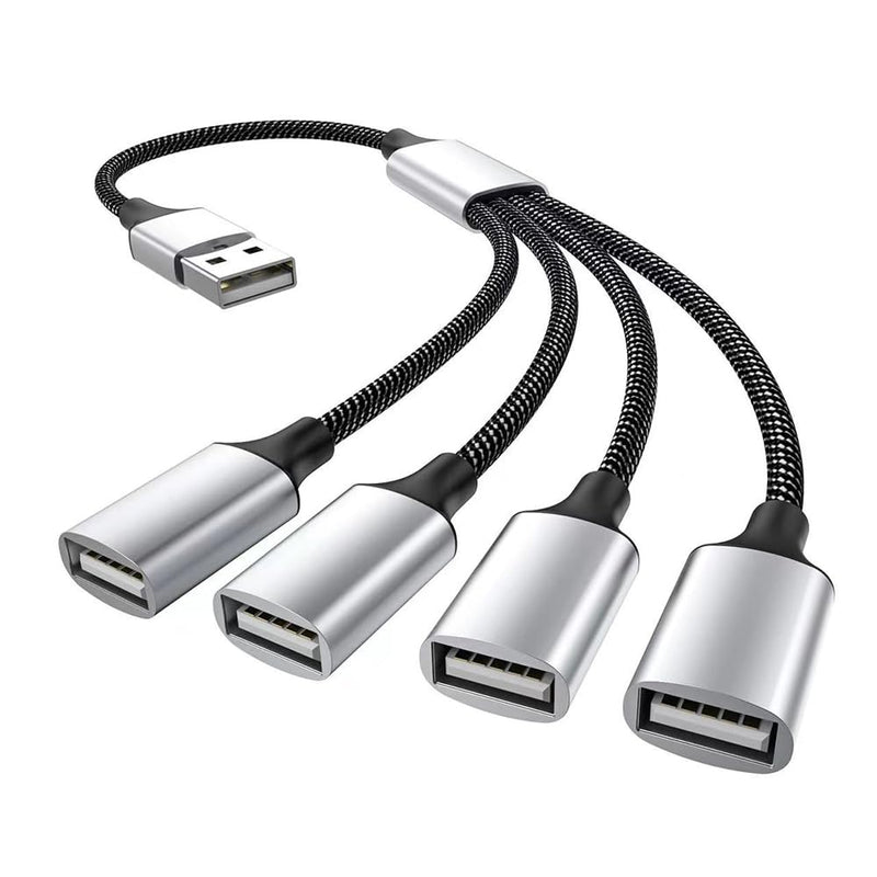 USB 2.0 Splitter (40 in) - Mouse/Keyboard/Printer/Charging High-Speed Dual Interface Docking Station | The USB hub Supports Data Transfer and Charging 39in 1 to 4