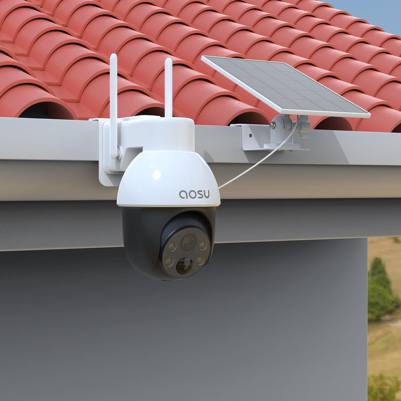 HOLACA Gutter Mount Kits Compatible with AOSU Solar Security Cameras Wireless Outdoor(SolarCam D1 SE) and Aosu Solar Panel(White)