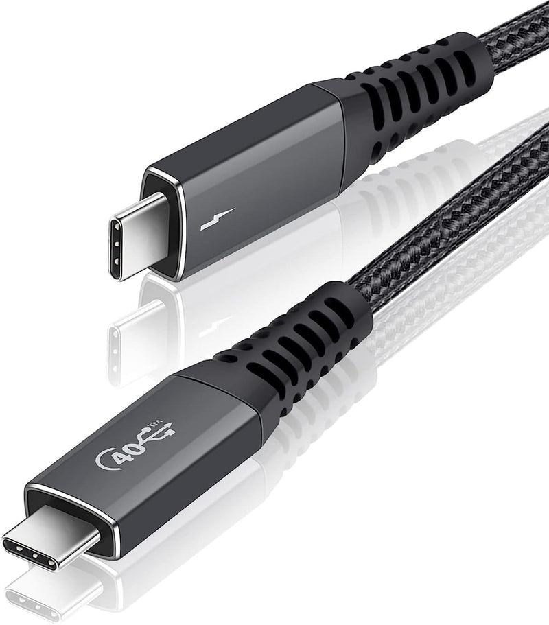 Thunderbolt 4 Cable, 3.3FT USB4 Certified USB-C to USB C Cable - 8K Display/40Gbps/240W Charging Cord for iPhone 16, MacBook, Monitor, Hub, Docking Station