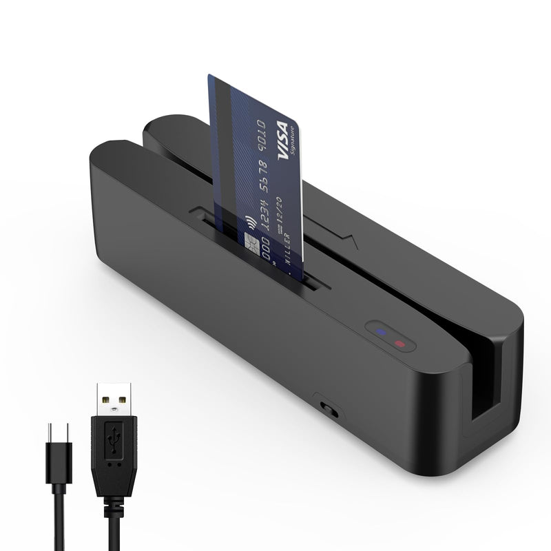 Symcode Multi-Function Magnetic Card Reader,Credit Card Reader,Memory Chip Card Reader NFC Chip Magstrip Card Reader Can be Used with Cashier Register