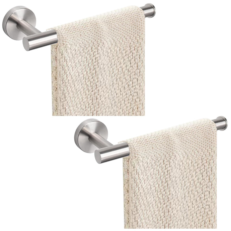 2-Piece Hand Towel Holder - 9" Modern Design Towel Ring, Thicken SUS 304 Stainless Steel Towel Holder for Bathroom Wall, Contemporary Hand Towel Rack - Brushed Nickel 2PCS