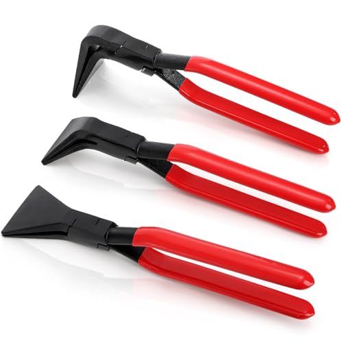 Covzoe 3 Pieces Hand Seamer Sheet Metal Tools with Straight, 45°, 90° Jaws