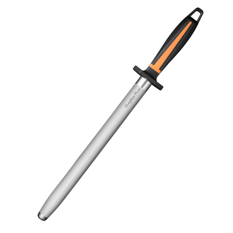Selected High-Carbon Steel Honing Rod - Honing Steel Made of Hardened with Classic Simplicity Handle Sharpening Steel for Knife Sharpeners for Kitchen Knives (12IN-Flat) 12IN-Flat