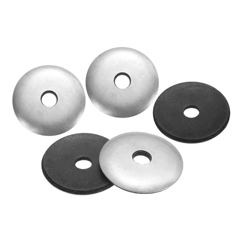 uxcell 200Pcs 1/4" x 1-3/16" Sealing Washers, 304 Stainless Steel EPDM Bonded Neoprene Rubber Washers for Screws Bolts, Silver&Black 1/4" x 1-3/16" 200
