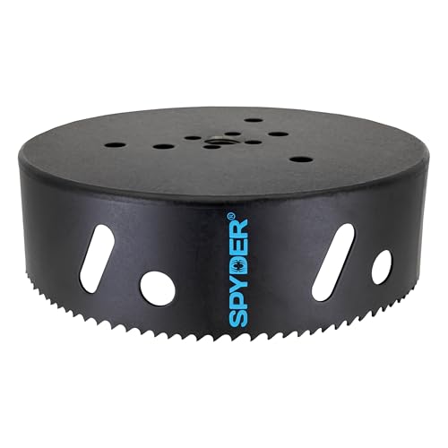 Spyder 6-3/8" Bi-Metal Hole Saw for Steel, Nail-Embedded Wood, and Plastics, Variable Tooth Pitch, Use with Hex10 (1/2") Pilot Bit Arbor (600928CF) 6-3/8 inch