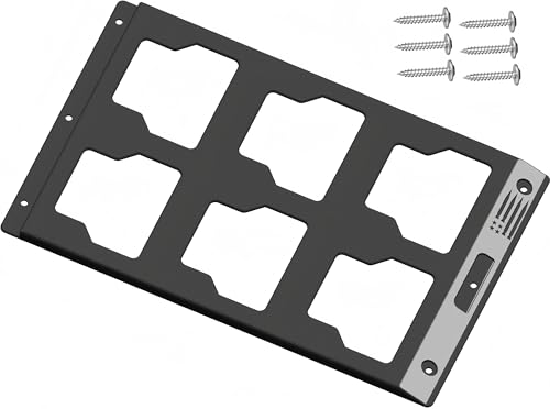VELCKING for Milwaukee Packout Mounting Plate, Metal Storage Base, Wall and Floor Compatible Toolbox Mount (Black, 1-Half Plate) Black