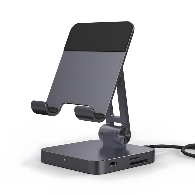 7-in-1 USB C Hub Charging Stand with 100W PD & 4K HDMI - Portable Docking Station for MacBook Pro, iPad Pro, Laptops, 2 USB 3.0, SD/TF Card Reader, Audio Jack Starry Gray USB C Hub Charging Stand(Upgraded version)