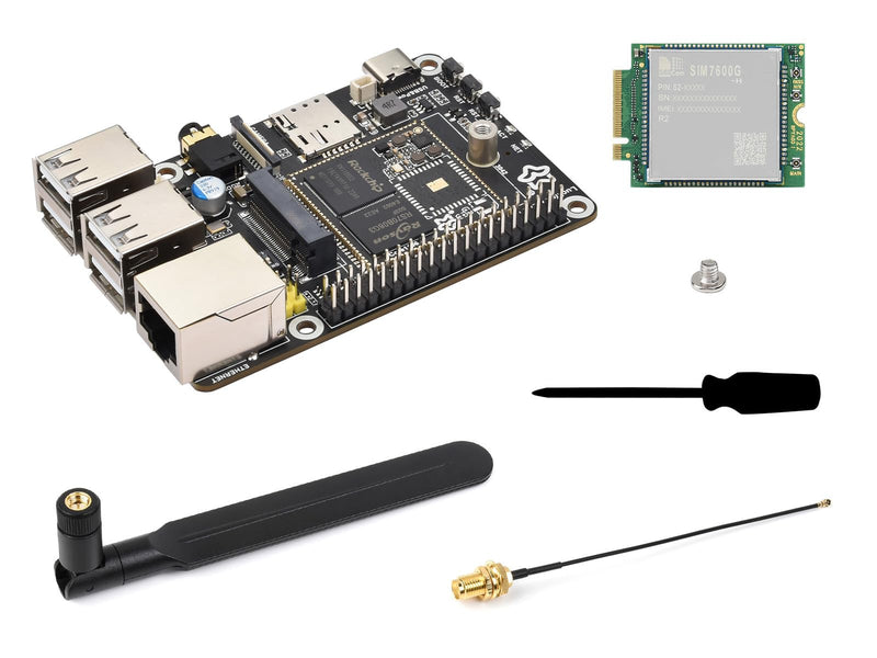 Waveshare Luckfox Pico Pi Linux Micro Dev Board,Core1106, 8GB eMMC, Intelligent Encoding Support, Built-in ISP3.2, Up to 5MP Image Processing, with 4G Module, RV1106G2