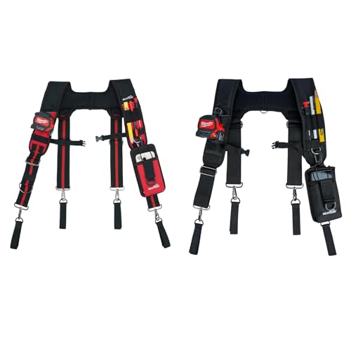 MELOTOUGH 2 pcs Tool Belt Suspenders Construction Bag Suspenders Padded Work belt Suspenders for Carpenter/Electrician/Roofing/Farmer work Suspension Rig