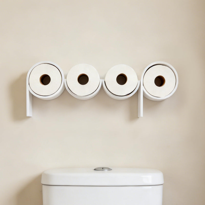 Stylor Funny Toilet Paper Roll Holder - Humorous Poop Sign Bathroom Decor, Cute Space-Saving Wall Mount Decor, Functional Bathroom Storage Accessories