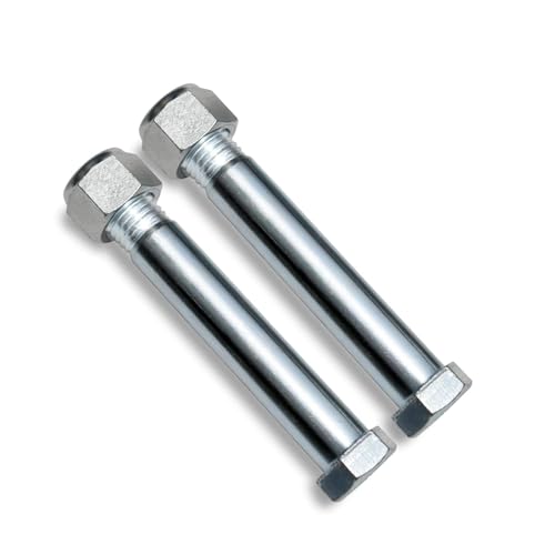 Mini Excavator Pins 25mm/0.98in with Self-Locking Nut, High-Strength Manganese Steel Link Pins for Bucket Attachments (2-Pack) - Compatible with Small Diggers & Backhoe Accessories 2 PCS