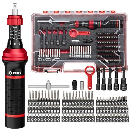 VANPO Torque Screwdriver Set 10-80 In-lb, 99-Piece Torque Driver Kit 10-80 inlb