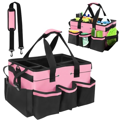 Cleaning Bags for Housekeepers, Cleaning Supply Caddy Under Sink (Pink) Pink