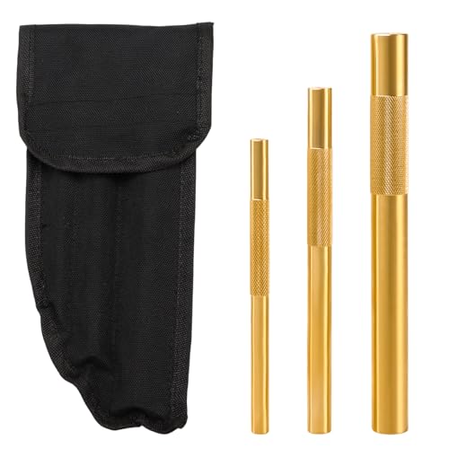 EVRBUL 3PCS Brass Pin Punches, Brass Punch Set, Non-Sparking Brass Drift Punch Tool, 3/8″ 1/2″ 3/4″ Brass Punch Hand Tool, Drift Pin Set for Vehicles and Home Use