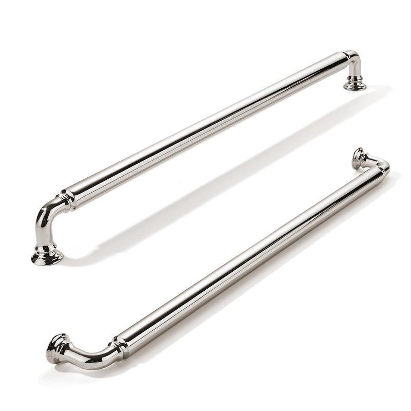 khtumeware 2-Pack Polished Nickel Heavy-Duty Solid Cabinet Pulls, 12 Inch(305mm) Hole Center, Drawer Pulls, Cabinet Hardware, Suitable for Kitchen Cabinets, Bathrooms and Dressers 12 Inch(305mm)Hole Center