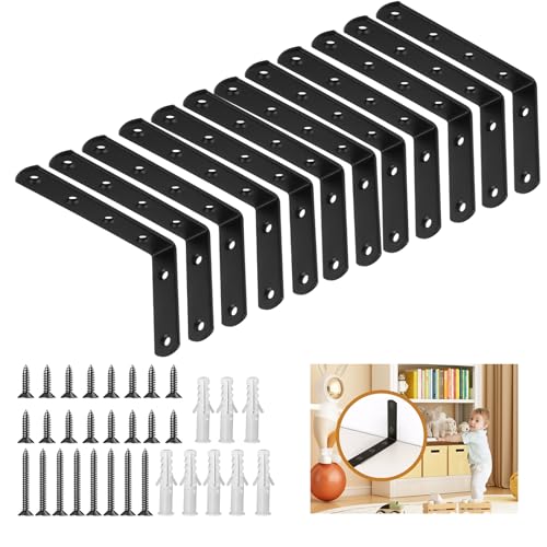 12 Pcs Anti Tip Furniture Anchors Baby Proofing 400 lbs Heavy Duty 12 Pack