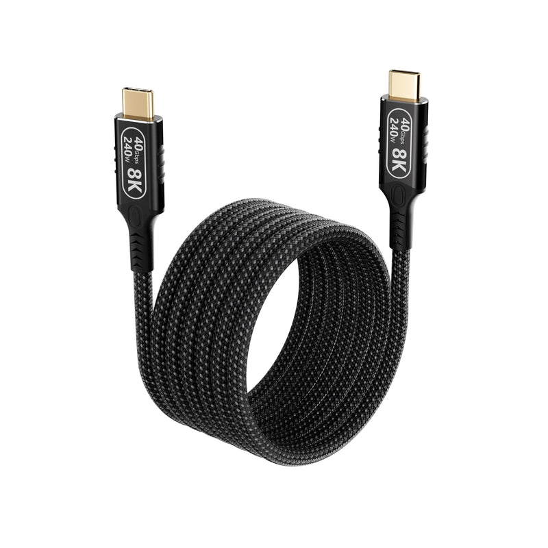 long usb c to usb c cable 10ft/3 M Compatible With Thunderbolt 4/3,usb4 cable 40gbps data,type c 240W fast charging,8K/4K HD Video for Monitor,usbc male to male apply to Laptop,Hub,Tablet,Smartphone. 10 ft