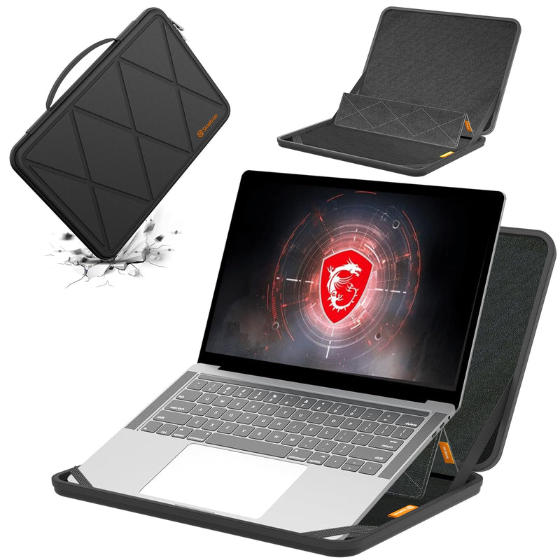 Smatree MS98 Hard EVA Protective Sleeve Case with Stand Compatible for 15.6 inch MSI Pulse GL66 Laptop, for MSI Pulse 15/WF66 15.6 inch Series, for MSI Crosshair 16/15 Series Laptop Sleeve For MSI 15.6 inch (MS98-2) MS - Black