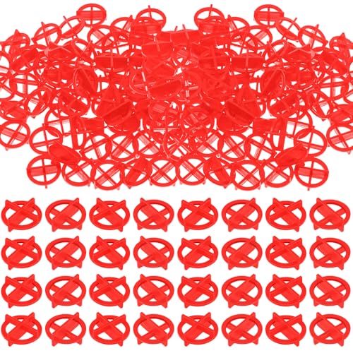 Nuanchu 1000 Pcs 1/16"(2mm) Tile Spacers Removable Cross Ceramic, Red 1/16"(2mm)