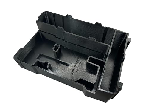Jonah Pope Design 3D Printed Insert Designed for Milwaukee M12 Bandfile and Milwaukee Packout Organizer (Insert Only) (Black) Black