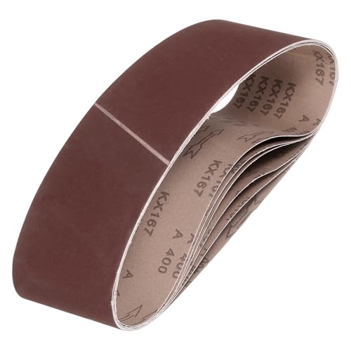 HARFINGTON 6 x 48 Inch Sanding Belts, 6 Pcs 400 Grits Aluminum Oxide 6x48 inch(400 grit)
