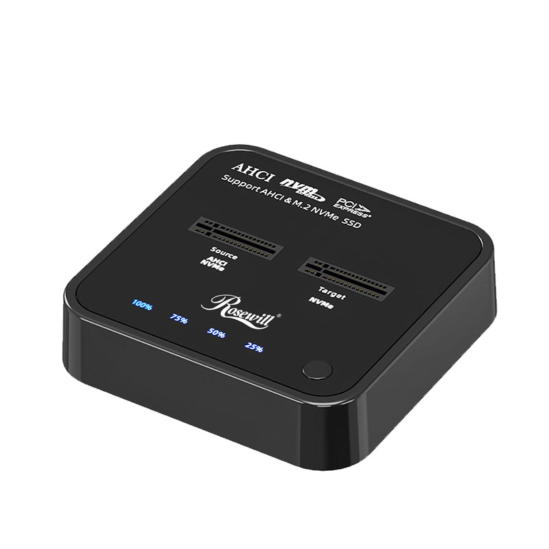 Rosewill Cloner, M.2 Duplicator Dual Bay Enclosure, Tool-Free 20Gbps USB3.2 Gen 2X2 to USB Adapter M.2 Docking Station for M Key PCIE Reader Supports Offline Clone-RS-N2-CL 20 Gbps