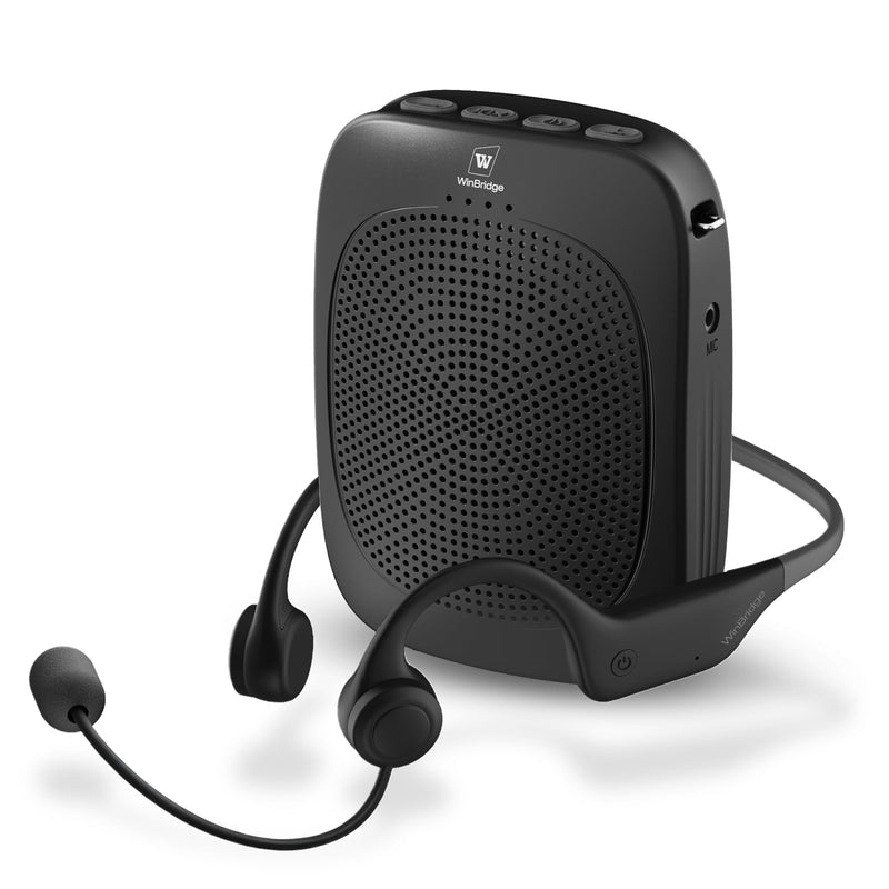 Bluetooth Voice Amplifier with Wireless Earhook Microphone,Wireless Microphone with Speaker Combo,Mini Megaphone with Wireless Amplifier Headset,Portable PA System,Classroom Microphone for Teachers
