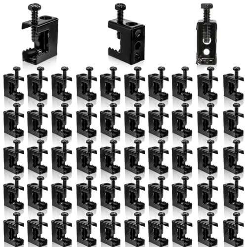 50 Pieces Beam Clamps, 1/4" x 20 Carbon Steel