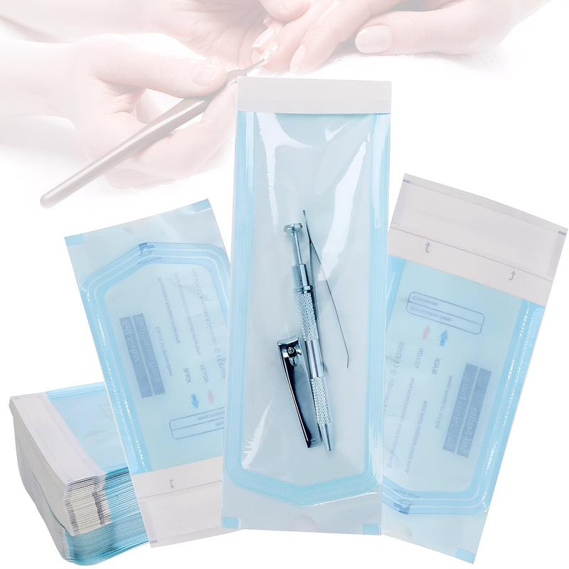 150pcs Sterilization Bags, Sterile PVC Bags, Autoclave Bags, Self Sealing Bags for Sterilization, Sterilization Bags