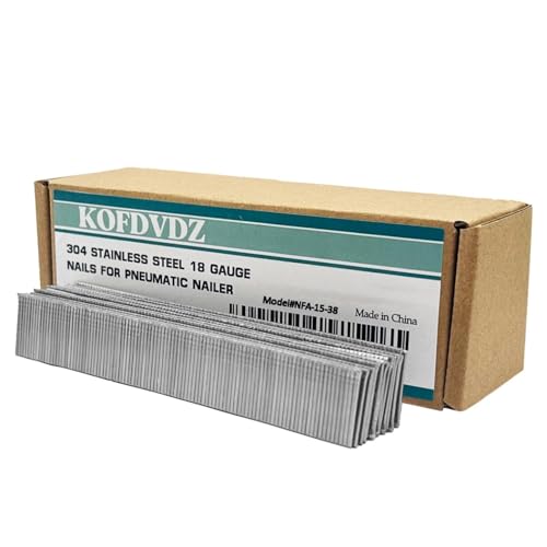 18GA Brad Nails, 304 Stainless Steel Small Finishing Nail Gun Nails for Pneumatic, Electric Brad Nailer Guns, Convenient For a Variety of Work Projects ((2" -4000 pcs))