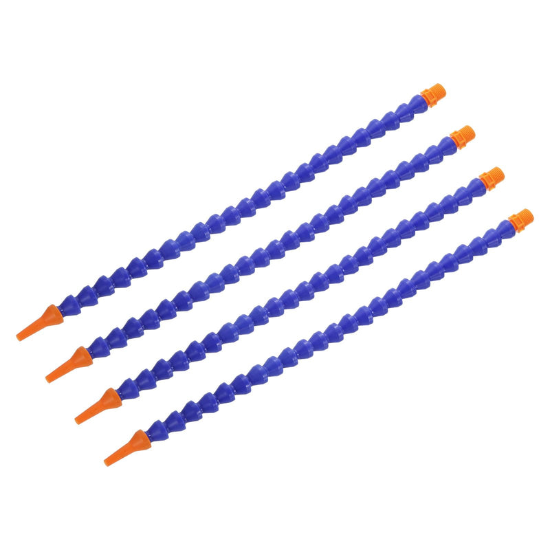 QUARKZMAN Pack of 4 G1/4 Inch Thread Flexible Water/Oil Coolant Hoses, 400 mm Plastic Adjustable Round Nozzle Cooling Pipe Hose with Inner Tube for Lathe CNC Water Cooling System | Plastic Adjustable Round Nozzle Cooling Pipe Hose with Inner Tube for...