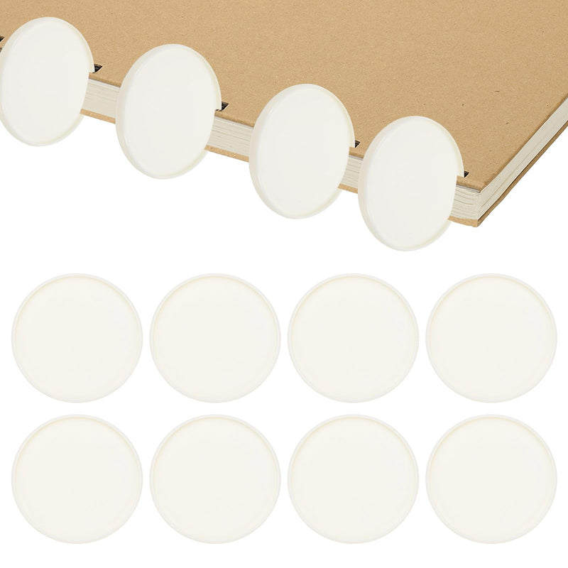 PATIKIL 2 inch Plastic Book Binding Discs, 8 Pack Discbound Expansion Discs Round Binder Rings for DIY Notebook Planner, White