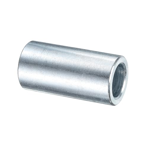 uxcell 25 Pcs Galvanized Steel Spacer 1/2" Bore x 3/4" OD x 1-1/2" Length, Unthreaded Standoff Bushing Plain Finish, Round Metal Spacer Fits M12 Screws Bolts 1/2"ID x 3/4"OD x 1-1/2"Length