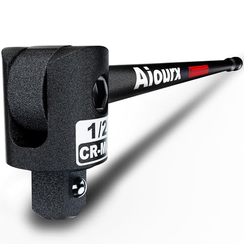 1/2" Drive 25-Inch Breaker Bar, Heavy Duty Extension Breaker Bar with 250° Swivel Head, CR-MO Steel, Defeats Rusted and Frozen Fasteners 1/2" 25 inch