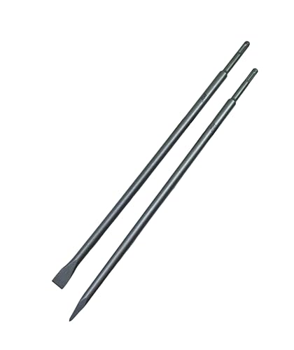 18" SDS Plus Chisel Set, 3/4" Flat & Point Tips