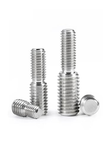 304 Transfer Screw Stainless Steel Thread Adapter Male to Male M3 M4 M5 M6 M8 M10 M12 M14 M16 to M20 Double Head Transfer Screw Bolt (M6x20-M10x20,4) M6x20-M10x20 4