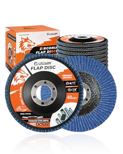 10 Pack Flap Discs 4 1/2 for Angle Grinder Sanding Disc, 80 Grit Grinding Disc, 4.5" x 7/8" Type 29 Zirconia Grinding Wheel for Metal, Wood, Stainless Steel Finishing