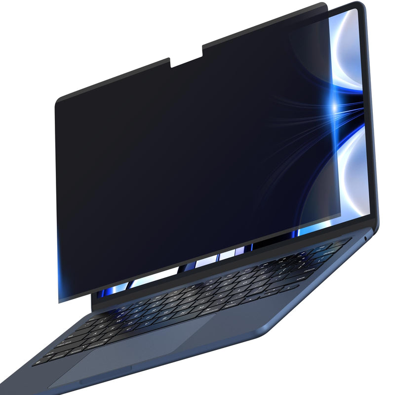 Privacy Screen for MacBook Air 13.6 Inch (2025–2022, A2681 A3113 A3240), Reusable Adhesive Wide-angle privacy Filter, High Light Transmission, Slim Fit, Easy to Wash & Removable- Clear Transparency (Smooth)