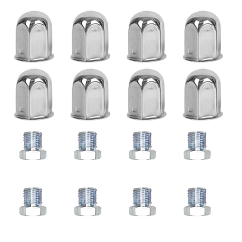Upgraded 8Pcs Lug Nuts with Adapter(Extender) for hightall 16“ 8 Lug Wheel Simulator,Compatible with Ford 2007-2025 E350/E450 For E350/E450