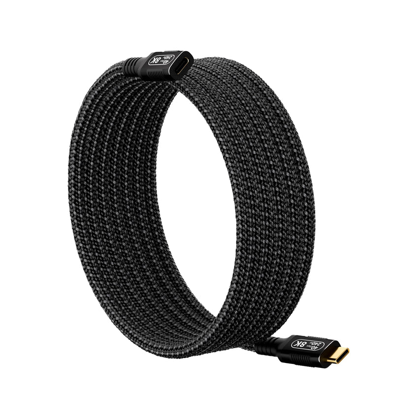 10ft/3M USB-C Male to Female Extension Cable - Thunderbolt 4/USB4/3 Compatible, 40Gbps, 8K@60Hz, 140W PD Fast Charging for M-acBook Pro, Monitors & Type-C Devices 3 m