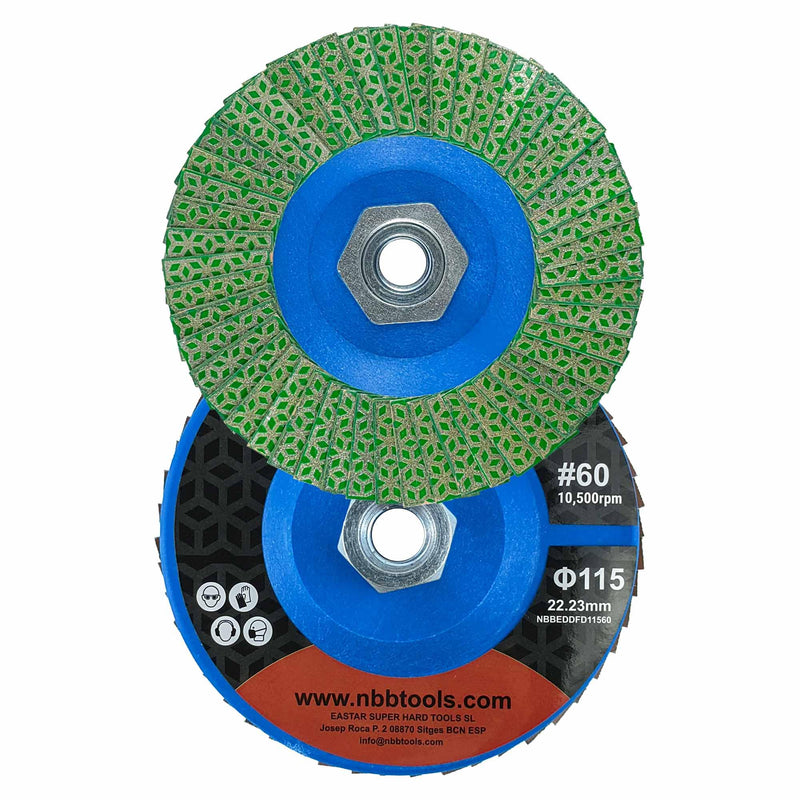 NBB Grinding Wheels, Diamond Grinding Wheels, Diamond Grinding Wheels, Grinding Discs for Ceramic, Porcelain Stoneware, Granite, Tiles, M14, Flange for Angle Grinders (115mm, 60#) 1 115 mm, 60#